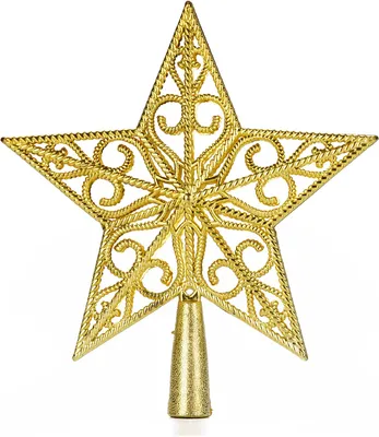 Immagine prodotto di Stella d'oro per l'albero - Coprifuoco per l'albero di Natale Coprifuoco per l'albero di Natale Coprifuoco per l'albero di Natale