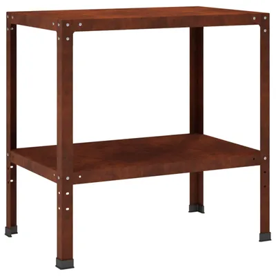 Image de Table de culture 60 x 50 x 80 cm, acier résistant aux intempéries, aspect rouille
