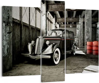 Produktbild von Bild auf Leinwand - Leinwandbild - Auto klassisch auto modell - 95x80cm - Wand Bild - Wanddeko - Leinwanddruck - Bilder - Kunstdruck - Wanddekoration - Leinwand bilder - Wandkunst - CB95x80-2557