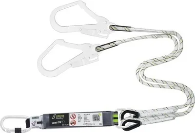 Image de Harnais de retenue Protection contre les chutes Harnais de travail Baudrier Amortisseur de chute à sangle Amortisseur de chute à sangle avec 2 crochets d'échafaudage DOUBLE FP55