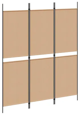 Image de Paravent 3 panneaux Beige 150 x 180 cm Tissu
