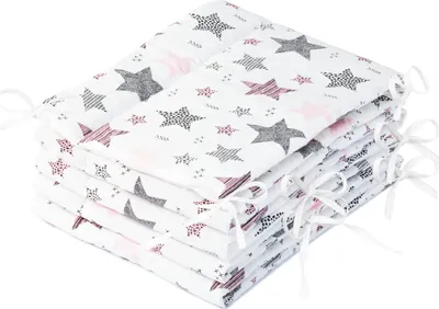 Produktbild von Amilian Bettumrandung Babybett Baby Kinder Nestchen Kantenschutz Bettnestchen Kopfumrandung für Laufstall Bettausstattung Bettschlange 360 cm