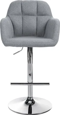 Produktbild von Barhocker Natoma Stoff chrom grau