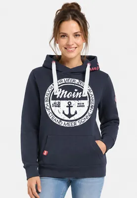 Produktbild von EIGHT 2 NINE Kapuzenpullover Spruch Print Design Kängurutasche Kapuze  Größe: S