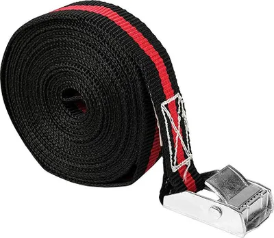 Produktbild von LAS 10320 Spanngurt mit Klemmverschluss ca. 5 m x 2,5 cm, schwarz