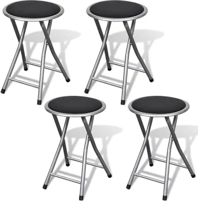 Image de Tabourets de pliables lot de 4 similicuir