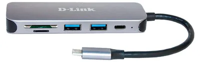 Produktbild von D-Link DUB-2325 5-in-1 USB-C Hub mit Card Reader