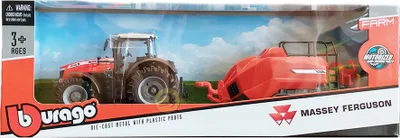 Obrázok produktu pre Model Bburago Massey Ferguson 8740S s lisom na balíky