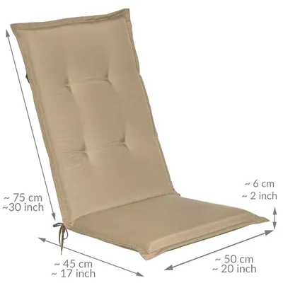 Image de Coussin de chaise de jardin Beautissu Loft HL Nature, 120 x 50 x 6 cm
