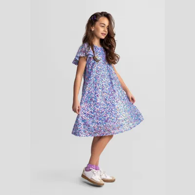 Produktbild von Minoti Kleid Blau Gr. 110 für Mädchen
