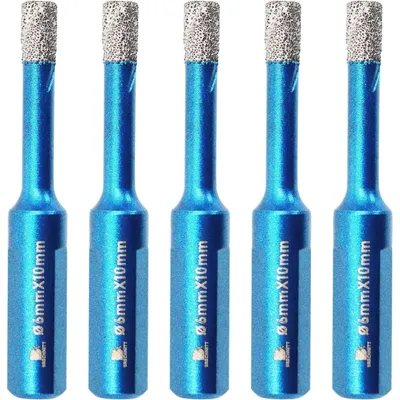Productafbeelding van Droogboorkop-set, 6 mm, 5 stuks, voor tegels, keramiek, steen, graniet, marmer