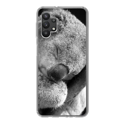 Produktbild von MuchoWow® Handyhülle Schutzhülle Hülle für Samsung Galaxy A32 5G Schlafender Koala auf schwarzem Hintergrund Silikon Softcase Handy Hülle - Softcase