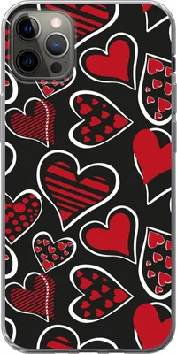 Produktbild von MuchoWow® Handyhülle Schutzhülle Hülle für Telefoonhoesje iPhone 12 Pro Max Mädchen - Herz - Liebe - Muster - Mädchen - Kinder - Kind Silikon Softcase Handy Hülle - Hartschale