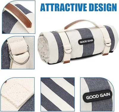 Productafbeelding van Picknickdeken - Stranddeken / campingdeken, 2 meter lang x 1,45 meter breed