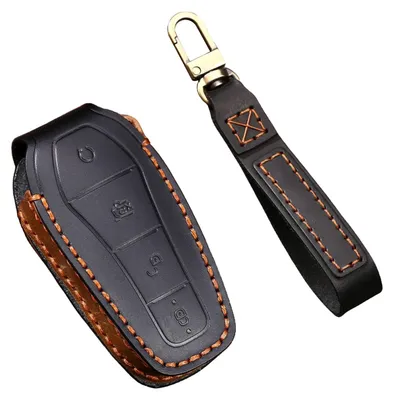 Image de Porte-clés de voiture - Compatible avec les modèles BYD - Noir