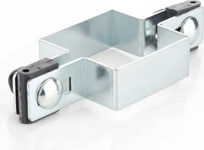 Produktbild von LogistSystem - Mittelschelle quadratisch SET 40x40mm für FI 5mm Draht - Verzinkt - Zaunschelle für Zaunpfosten - Befestigung von Gitterstabmatten - Zaunschellen - Schelle - Strebenschelle - Pfostenschelle