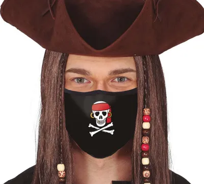 Produktbild von Mund-Nase-Maske Pirat für Erwachsene