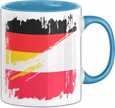 Produktbild von Polen Deutschland Flagge Halb Deutscher Halb Pole Fußball Germany 2024 Europa Poland (Blau)
