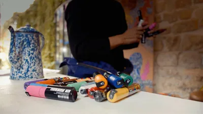 Produktbild von Posca - Farbmarker PC-7M, Satz mit 16 Stück in verschiedenen Farben