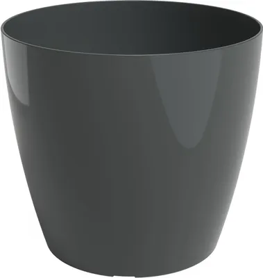 Produktbild von artevasi© SAN REMO Übertopf Anthrazit glänzend Ø 20 cm - Kunststoff