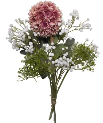 Produktbild von 2474U Kunstblumenstrauß rosa weiß, Künstliches Blumen-Bouquet 50 cm "MARIA"