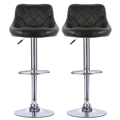 Produktbild von JEOBEST  Barhocker im 2er Set |  Kunstleder, höhenverstellbar 60-82 cm, 360° drehbar, Gestell aus verchromter Stahl