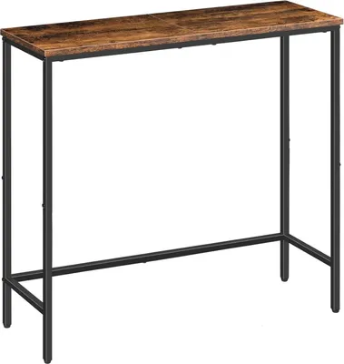 Produktbild von HOOBRO Schmaler Konsolentisch 75 cm Beistelltisch Dunkelbraun Schwarz