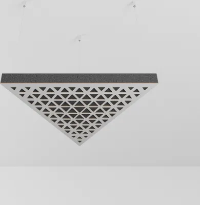 Obrázek produktu pro 2-dílné akustické stropní panely "TRIADA-C" s montážní sadou | Absorpce - Difuze - Odraz - Zvuková izolace - Izolace | Akustický panel Cloud | 50x50x3cm | Barva: bílá