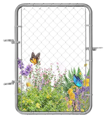 Image de Portail de jardin VEVOR, 117 x 81 cm, portail de clôture en grillage, adapté aux portails de jardin avec ouvertures de 61-183 cm x 122 cm, sans poteaux de portail