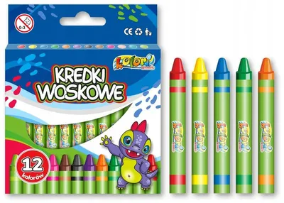 Produktbild von Penmate Kolori Wachsmalstifte 12 Farben für Kinder