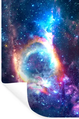 Produktbild von MuchoWow® Wandtattoo Wandsticker Wandaufkleber Weltraum - Sterne - Regenbogen 20x30 cm Selbstklebend und Repositionierbar - Sticker - Dekorfolie