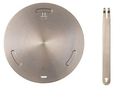 Wärmeleitplatte 240 mm, Edelstahl, für Gas- und Induktionsherd