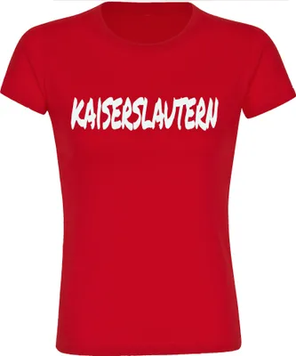 Produktbild von multifanshop Damen T-Shirt - Kaiserslautern - Textmarker, rot, Größe M