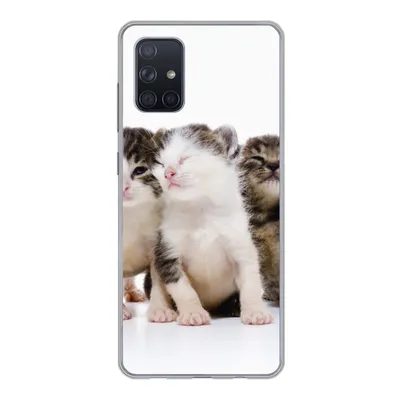 Produktbild von MuchoWow® Handyhülle Schutzhülle Hülle für Samsung Galaxy A51 Katze - Haustiere - Fell - Porträt Silikon Softcase Handy Hülle - Schutzabdeckung