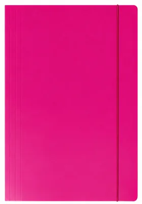 Imagen del producto de Carpeta De Cartón Laminado Rosa Con Goma Elástica A4+ 300 Gsm