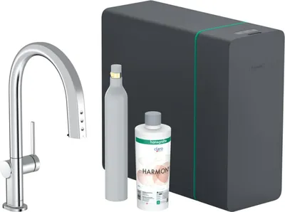 Produktbild von Hansgrohe Aqittura M91 SodaSystem 210, Ausziehauslauf, 1jet, sBox Chrom