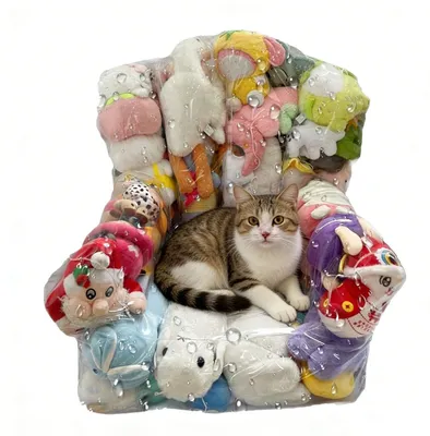 Productafbeelding van Opbergstoel voor Knuffeldieren met Pluche Hoes