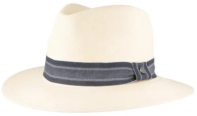 Breiter Panamahut Streifen-Band & UV-Schutz 50 von Hut-Breiter in beige