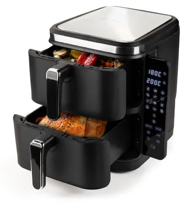Obrázok produktu pre Fritéza na horúci vzduch s 2 komorami Rosmarino Tower XXL – 10,4 l