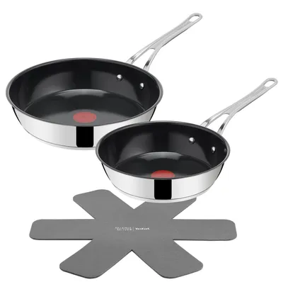 Produktbild von Tefal Jamie Oliver H881S355, Frittierset, Schwarz, Edelstahl, Keramik, Edelstahl, Thermo-Punkt, Keramik, Elektro, Gas, Halogen, Induktion