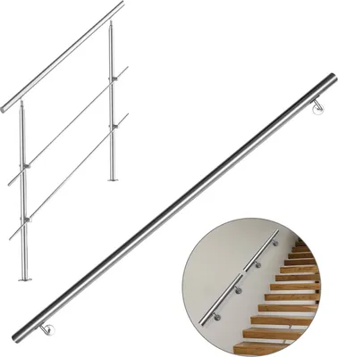 Immagine prodotto di Balaustre Wolketon per balconi, scale con/senza traverse Facile da montare (100 cm, 2 traverse)
