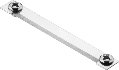 A close-up studio shot of a replacement blade for a rotary peeler, mounted on a white background.
