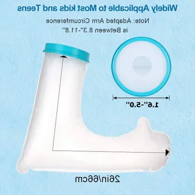 Productafbeelding van Waterdichte Douchehoes - Gipsbeschermer Been - Verband Droog Houden - Herbruikbaar Ontwerp - 15.7 x 15.5 x 2.7 cm - Transparant