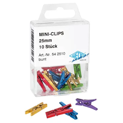 Image de WEDO 542510 10x Kunststoff-Dekoklammern Mini-Clips