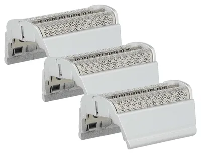 Produktbild von vhbw 3x Doppelscherfolie kompatibel mit Braun 370, 380, 350, 360, 390cc Elektrorasierer + Rahmen, silber