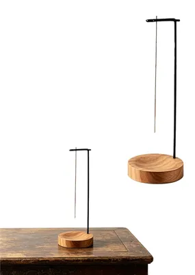 Räucherstäbchenhalter, 1 Set, Holz mit schwarzer Halterung, stabil