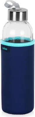 Produktbild von Glasflasche für heiße und kalte Getränke, Wasserflasche mit Thermohülle