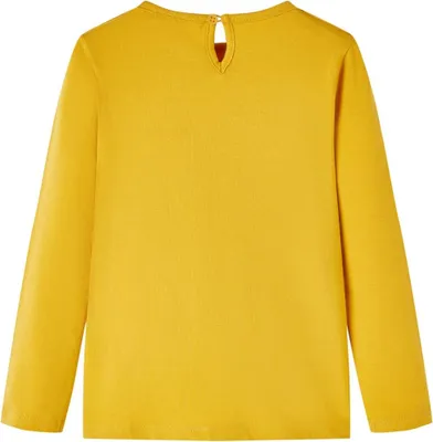 Produktbild von vidaXL Kinder-Langarmshirt Dunkles Ocker 104