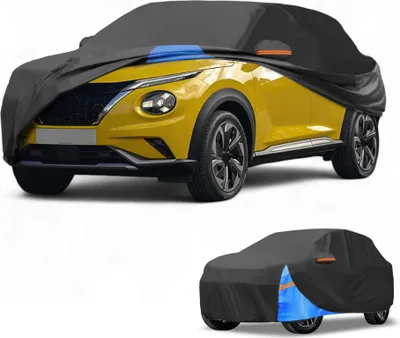 Produktbild von Autoabdeckung Wasserdicht Alle Wetter Automobil Au?en Schutz Vollst?ndige Au?enabdeckung fš¹r Nissan Juke 2001-2023 210D Oxford Tuch Schwarz Blau mit Reflektierenden Streifen