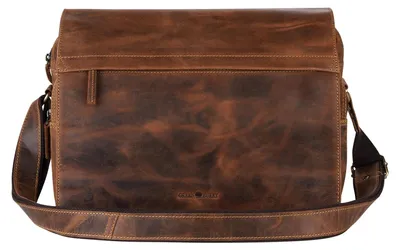 Produktbild von GREENBURRY Umhängetasche Schultertasche Vintage A4 Messenger Bag Brown braun